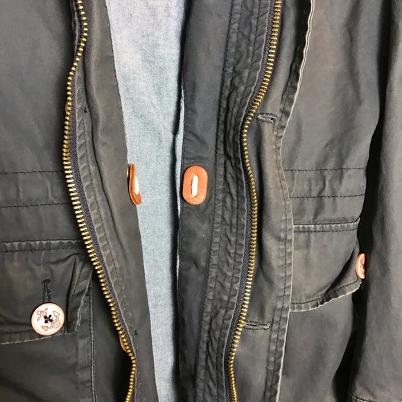 URBAN OUTFITTERS CPO Navy Military Raincoat Jacket - Picture 6 of 11